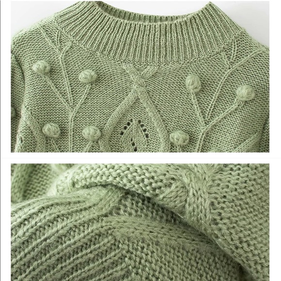 Keylie Pom Oversized Knitted Turtleneck Sweater - Picture 6 of 8